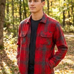Zoo York Red Plaid Flannel Shirt Jacket - Men’s S/P